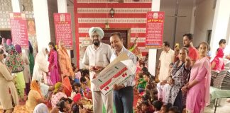 दुर्गा अष्टमी के उपलक्ष्य में इच्छापूर्ति माता चिंतपूर्णी मंदिर में हुआ 62 वां भंडारा एवं संकीर्तन