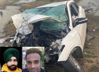 डिवाइडर से टकरा पुली से नीचे गिरी कार, 2 युवकों की मौत