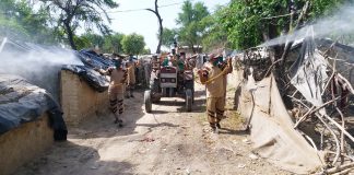 डेरा प्रेमियों ने गिद्दड़बाहा के गांवों व शहर को किया सैनीटाईज