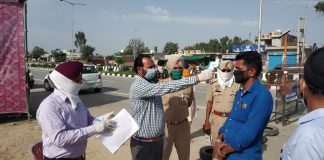 बठिंडा में करोना वायरस का दाख़िला रोकनो के लिए दिन रात संघर्ष कर रहे हैं अंत्र ज़िला और अंत्र राज़ी नाकों और हो रही है सकरीनिंग