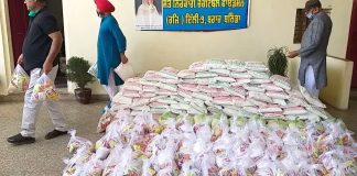 निरंकारी मिशन की तरफ से 100 राशन की किटों
