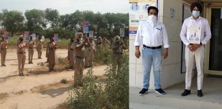 सब इंस्पेक्टर हरजीत सिंह के जज़बे को सम्मान देने के लिए बरेटा पुलिस आधिकारियों ने समारोह कीता