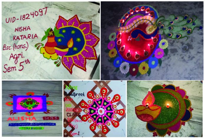 Rangoli made by Students of BFC