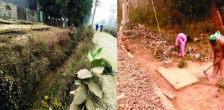 मगनरेगा मजदूरों से रेलवे ट्रैक की करवाई जा रही सफाई