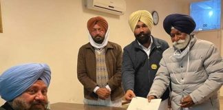 अकाली दल बसपा गठबंधन उम्मीदवार दर्शन कोटफत्ता ने दाखिल करवाया नामजदगी पत्र