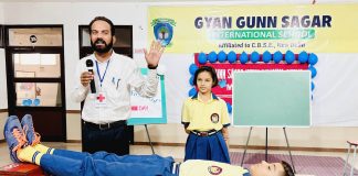 ज्ञान गुण सागर स्कूल में सैमीनार, छात्रोंको दी फस्र्ट एड व सेहत संभाल की जानकारी