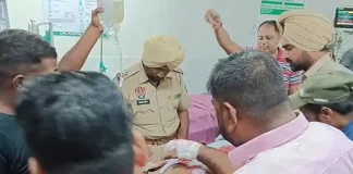 खन्ना में SI पर चढ़ाई बाइक:हालत गंभीर, PGI रेफर
