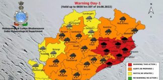 ओडिशा में तेज बारिश से बाढ़ का खतरा, 6 जिलों में रेड अलर्ट जारी